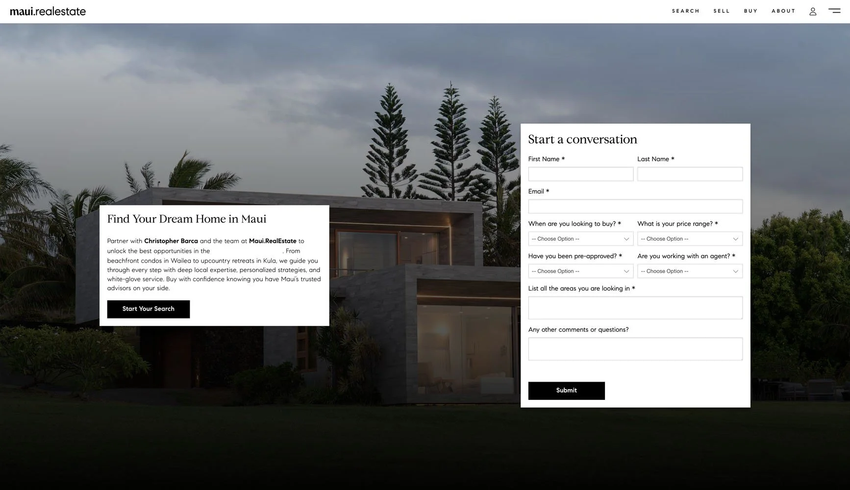 Additional Maui Real Estate buying page section